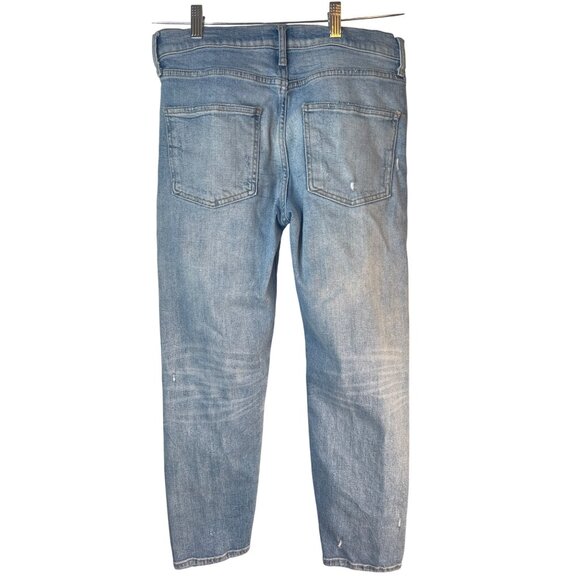 2/$30 Zara Woman Size 28 Premium Denim Distressed Jeans Light Blue - Picture 3 of 14